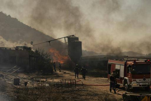 Grecia lucha contra un nuevo incendio cerca de Atenas avivado por fuertes vientos