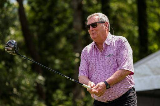 El golfista estadounidense Fuzzy Zoeller durante la competición Greats of Golf, el 20 de abril de 2022, en The Woodlands, Texas