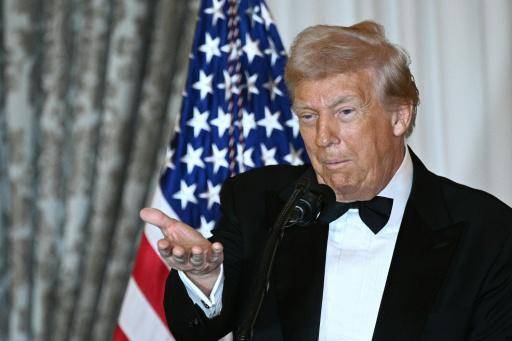 El presidente de Estados Unidos, Donald Trump, en una cena previa a los premios Kennedy Center Honors, en la Casa Blanca, en Washington, el 6 de diciembre de 2025