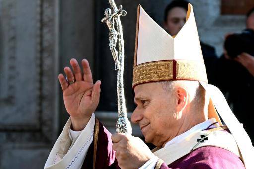 El papa León XIV, en una visita pastoral a la parroquia del Sagrado Corazón de Jesús, en el barrio romano de Castro Pretorio, el 22 de febrero de 2026