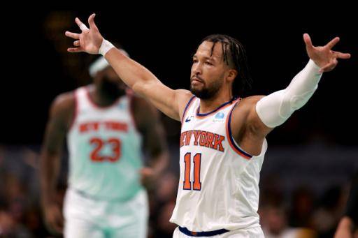 El jugador de los New York Knicks Jalen Brunson durante un partido de temporada regular de la NBA contra los Wizards, el 17 de noviembre de 2023, en Washington D.C.