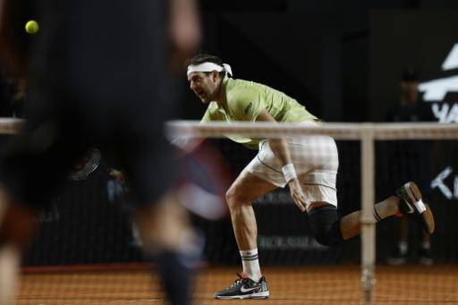 El extenista argentino Juan Martín del Potro, en un juego de exhibición en Sao Paulo, en la antesala del challenger Latin America Open, el 21 de marzo de 2026