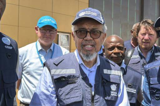 El director general de la OMS, Tedros Adhanom Ghebreyesus, en Bunia, en el este de la RD del Congo, el 30 de mayo de 2026
