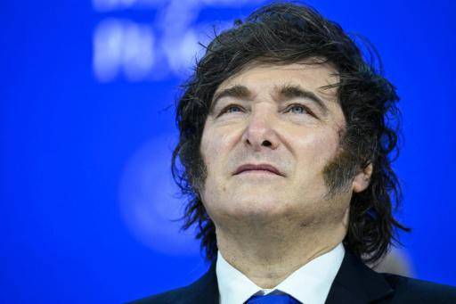 El presidente de Argentina, Javier Milei, en una reunión de la Junta de la Paz en el Foro Económico Mundial, en Davos (Suiza), el 22 de enero de 2026