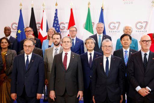 Los ministros de Finanzas y los gobernadores de los bancos centrales del G7 se reúnen en París el 19 de mayo de 2026
