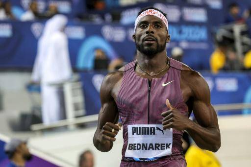 El estadounidense Kenneth Bednarek gana los 200 metros en la reunión de atletismo de Doha, el 10 de mayo de 2024