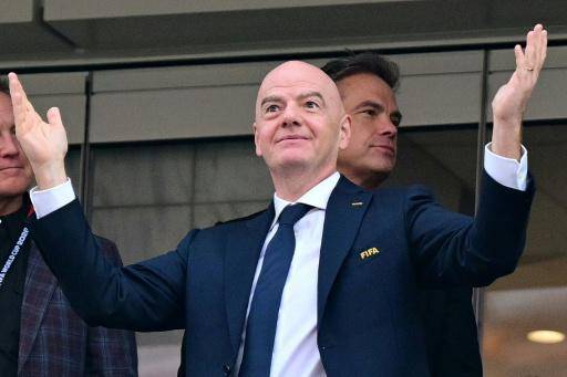 El presidente de la FIFA, Gianni Infantino, durante el partido del grupo D del Mundial entre USA y Paraguay en Los Angeles Stadium, el 12 de junio de 2026
