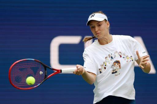 La kazaja Elena Rybakina en las prácticas previas al US Open el 26 de agosto de 2026 en Nueva York