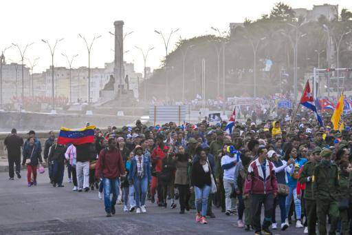 Una protesta Antimperialista contra la incursión de EEUU en Venezuela organizada en La Habana el 16 de enero de 2026
