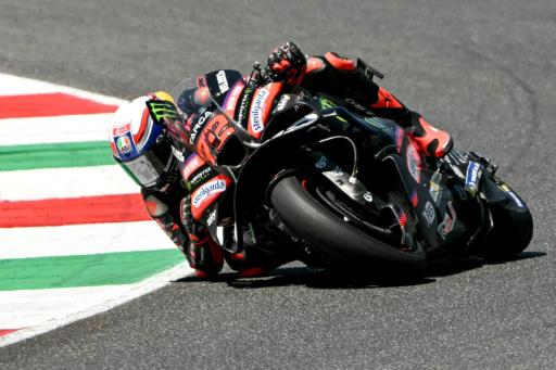 El piloto italiano de Aprilia Marco Bezzecchi durante el Gran Premio de Italia de MotoGP, en el circuito de Mugello (cerca de Florencia) el 31 de mayo de 2026