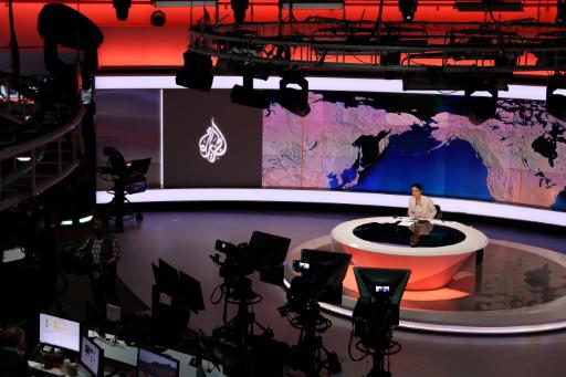 Un plató de la cadena de televisión catarí Al Jazeera en Doha, en una imagen del 6 de mayo de 2024