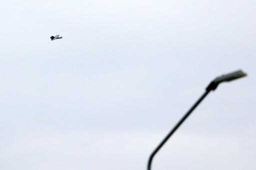 Un dron sobrevolando la región rusa de Bélgorod, en la frontera con Ucrania, el 14 de marzo de 2024