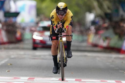 El ciclista danés del equipo Jumbo-Visma Jonas Vingegaard compite en una etapa de La Vuelta a España, en Valladolid, el 5 de septiembre de 2023