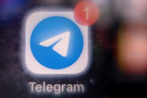 El logotipo de la aplicación de Telegram, en la pantalla de un teléfono móvil el 23 de marzo de 2022 en Moscú