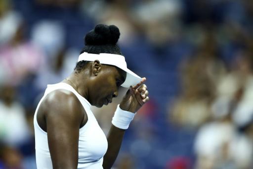 Venus Williams durante su derrota en la primera ronda del US Open el 31 de agosto de 2026