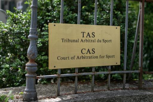 Una imagen de la entrada a la sede del Tribunal Arbitral del Deporte, tomada el 8 de junio de 2020 en la ciudad suiza de Lausana