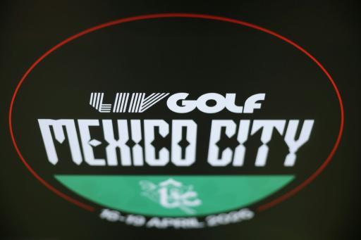 Carteles de LIV Golf antes del torneo LIV Golf México DF en el Club de Golf Chapultepec
