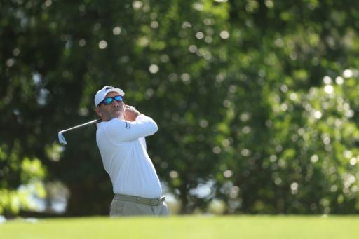 El golfista español Sergio García juega el cuarto hoyo en la segunda ronda del Masters de Augusta (Georgia, EEUU) el 10 de abril de 2026