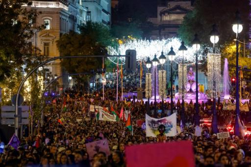 Una manifestación convocada en Madrid el 25 de noviembre de 2023, Día Internacional de la Eliminación de la Violencia contra la Mujer
