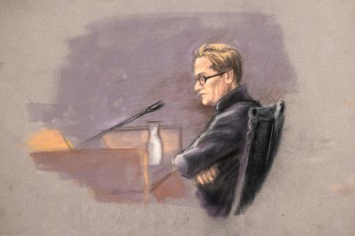Un dibujo de Marius Borg Hoiby, hijo de la princesa Mette-Marit, durante la primera jornada de su juicio, el 4 de febrero de 2026 en un tribunal de Oslo The son of Norway's crown princess, on trial accused of raping four women, admitted to a life of excess due to an extreme need for recognition when he took the stand.