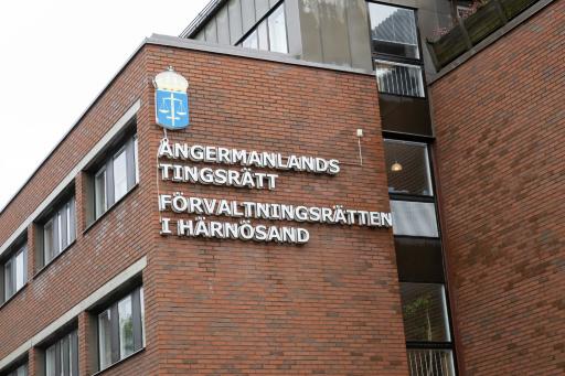 Una vista del tribunal de distrito de Angermanland tomada el 26 de marzo de 2026 en Harnosand (Suecia), donde se juzga a un hombre por haber explotado sexualmente a su esposa obligándola a mantener relaciones sexuales de pago con unos 120 hombres