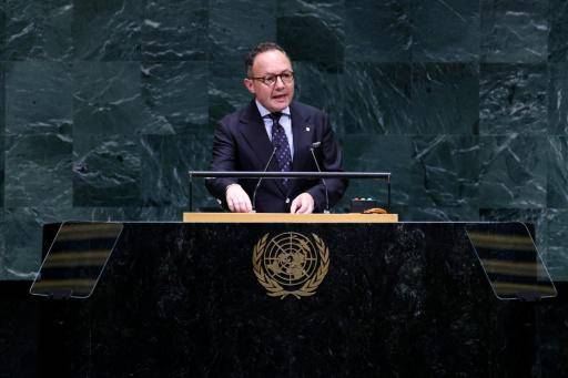 El primer ministro andorrano, Xavier Espot Zamora, habla ante la Asamblea General de la ONU, el 23 de septiembre de 2026 en Nueva York