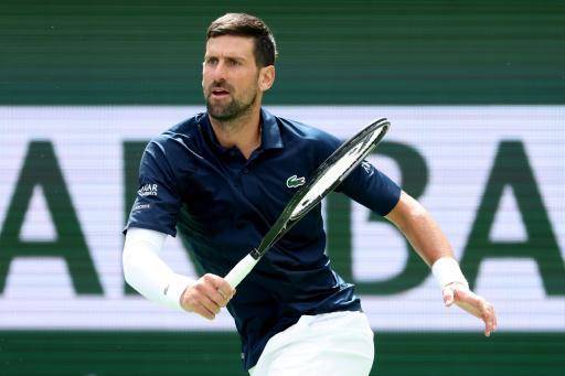 Novak Djokovic durante su victoria ante Aleksandar Kovacevic en Indian Wells el 9 de marzo de 2026