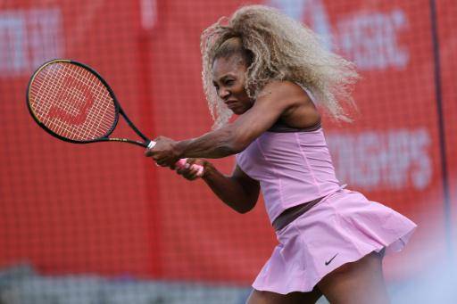 La tenista estadounidense Serena Williams durante el entrenamiento previo a su partido de dobles en el torneo de Queen's, en Londres, el 9 de junio de 2026