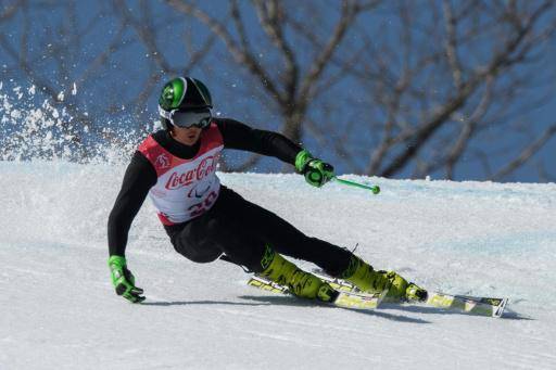 El ruso Alexei Bugaev participa bajo bandera neutral en el esquí alpino de los Juegos Paralímpicos de Invierno de Pyeongchang (Corea del Sur), el 13 de marzo de 2018