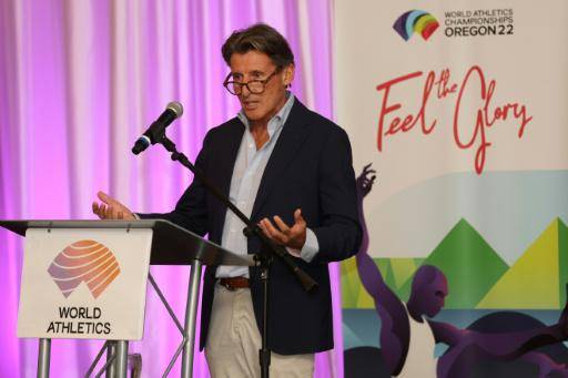 Sebastian Coe, presidente de la federación internacional de atletismo, el 14 de julio del año 2022 en Eugene (Oregon), al oeste de EEUU
