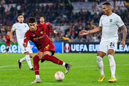 El atacante Cristian Volpato durante un partido de la Roma en 2022