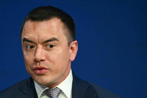 El presidente ecuatoriano, Daniel Noboa, habla durante una sesión del Foro Económico Mundial, el 20 de enero de 2026 en Davos (Suiza)