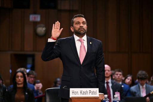FBI Director Kash Patel is sworn in for testimony before the Senate Judiciary Committee