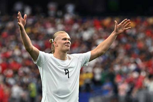 Erling Haaland festeja su gol para Noruega ante Costa de Marfil en dieciseisavos de final del Mundial. En Arlington (cerca de Dallas, Estados Unidos), el 30 de junio de 2026