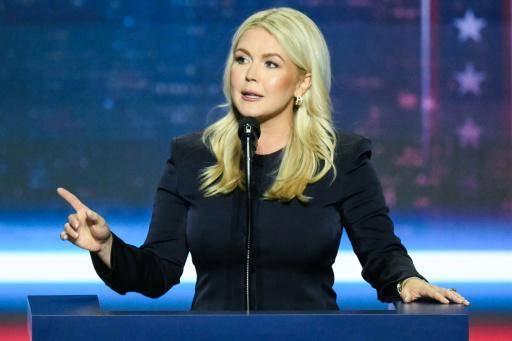 La exportavoz de la Casa Blanca Karoline Leavitt habla en la convención del Comité Nacional Republicano en Dallas, Texas, el 10 de septiembre de 2026.