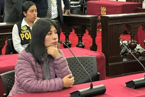 La exprimera ministra de Perú Betssy Chávez, en una audiencia de control de identidad ante la Suprema Corte, en Lima, el 21 de junio de 2023