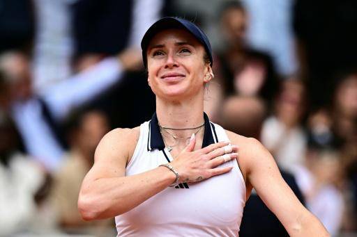 Elina Svitolina tras ganar a Belinda Bencic en los octavos de final de Roland Garros. En París, el 31 de mayo de 2026