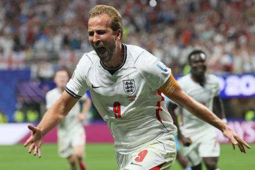 El delantero de Inglaterra Harry Kane celebra un gol contra la RD Congo, en la fase de grupos del Mundial, el 1 de julio de 2026 en Atlanta