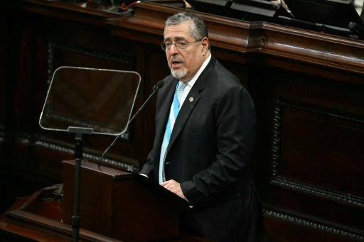 El presidente Bernardo Arévalo comparece ante el Congreso Nacional guatemalteco para informar del balance de su segundo año de mandatao, el 14 de enero de 2026 en Ciudad de Guatemala
