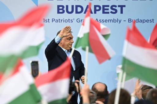 El primer ministro de Hungría, Viktor Orbán, en un acto de campaña en Budapest el 23 de marzo de 2026