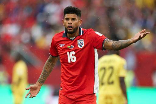 El defensa panameño Andres Andrade gesticula durante el partido mundialista contra Ghana, el 17 de junio de 2026 en Toronto, Canadá