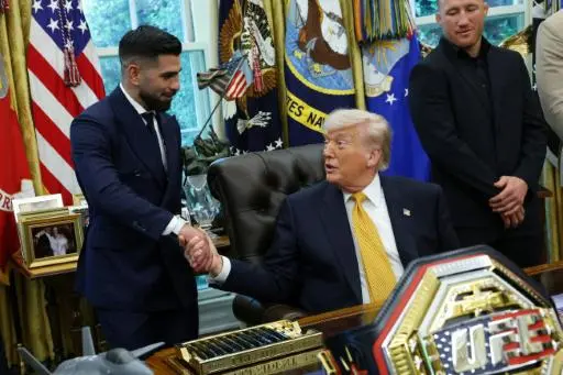 El peleador Topuria dice que el encuentro con Trump fue increíble