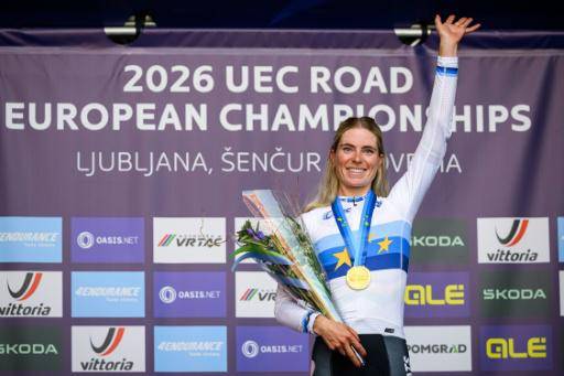 La campeona mundial Vollering logra también el título europeo de ciclismo