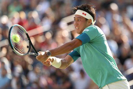 Kei Nishikori durante su partido ante MacKenzie McDonald en la segunda ronda del Abierto de Estados Unidos. En Nueva York (Estados Unidos), el 2 de septiembre de 2021