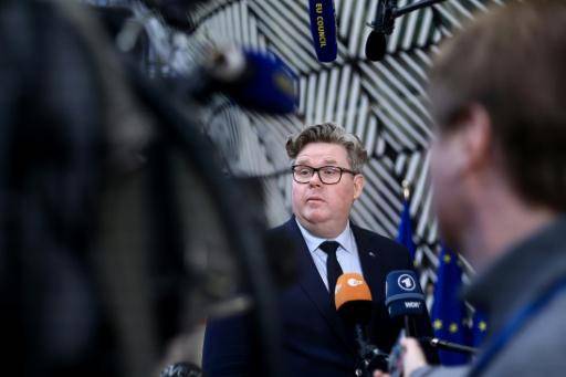 El ministro de Justicia sueco, Gunnar Strömmer, a su llegada a un consejo con sus homólogos de la Unión Europea, en Bruselas, el 9 de marzo de 2023