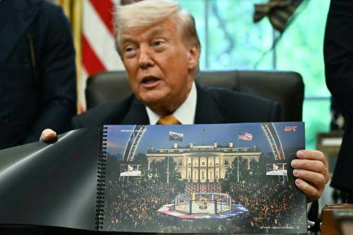 Trump instala un escenario para una pelea de la UFC en la Casa Blanca por su cumpleaños