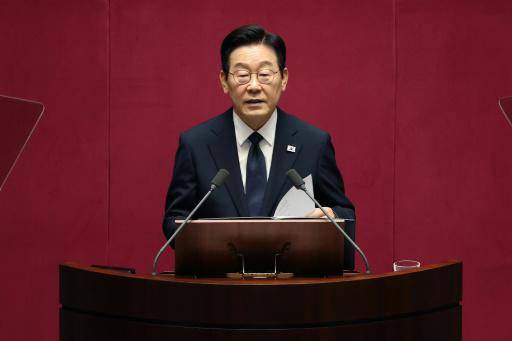 El presidente surcoreano, Lee Jae Myung, da un discurso ante la Asamblea Nacional, el 4 de noviembre de 2025 en Seúl