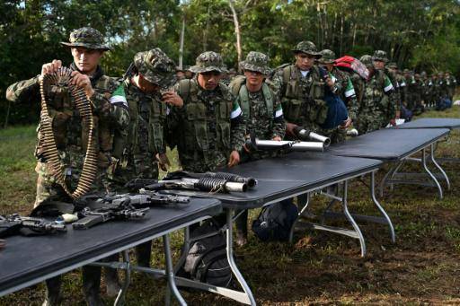 Un centenar de guerrilleros entrega las armas en acuerdo con Petro en Colombia