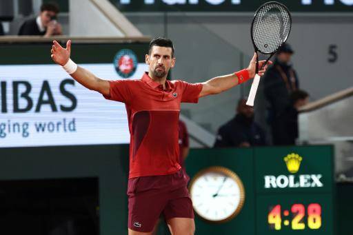 Djokovic remonta contra Musetti tras cinco sets y clasifica a octavos de Roland Garros