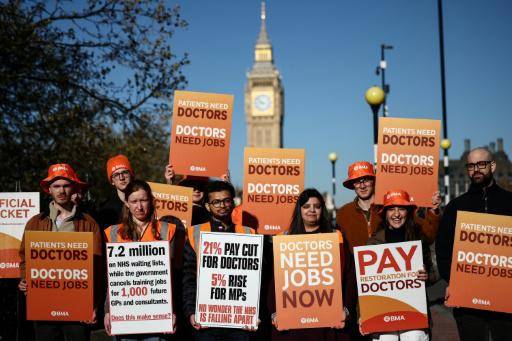 Decimoquinta huelga de médicos en Inglaterra en tres años